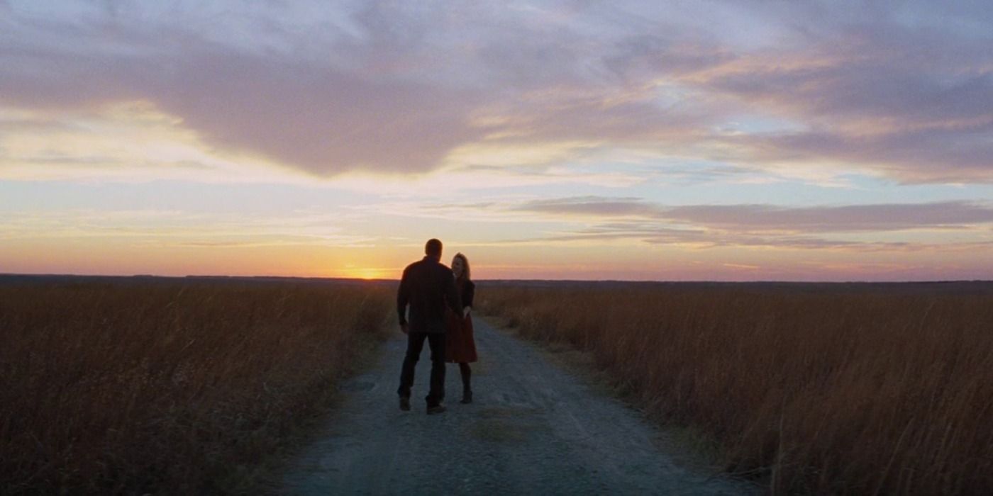 Ben Affleck in sunset landscape shot from Malick's To The Wonder.