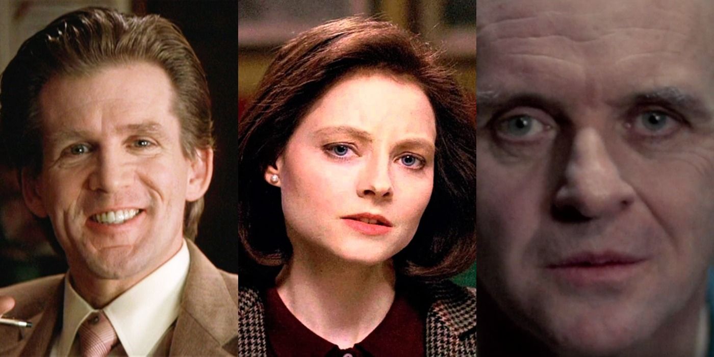 Collage of Starling, Chilton, and Lecter in The Silence Of The Lambs.