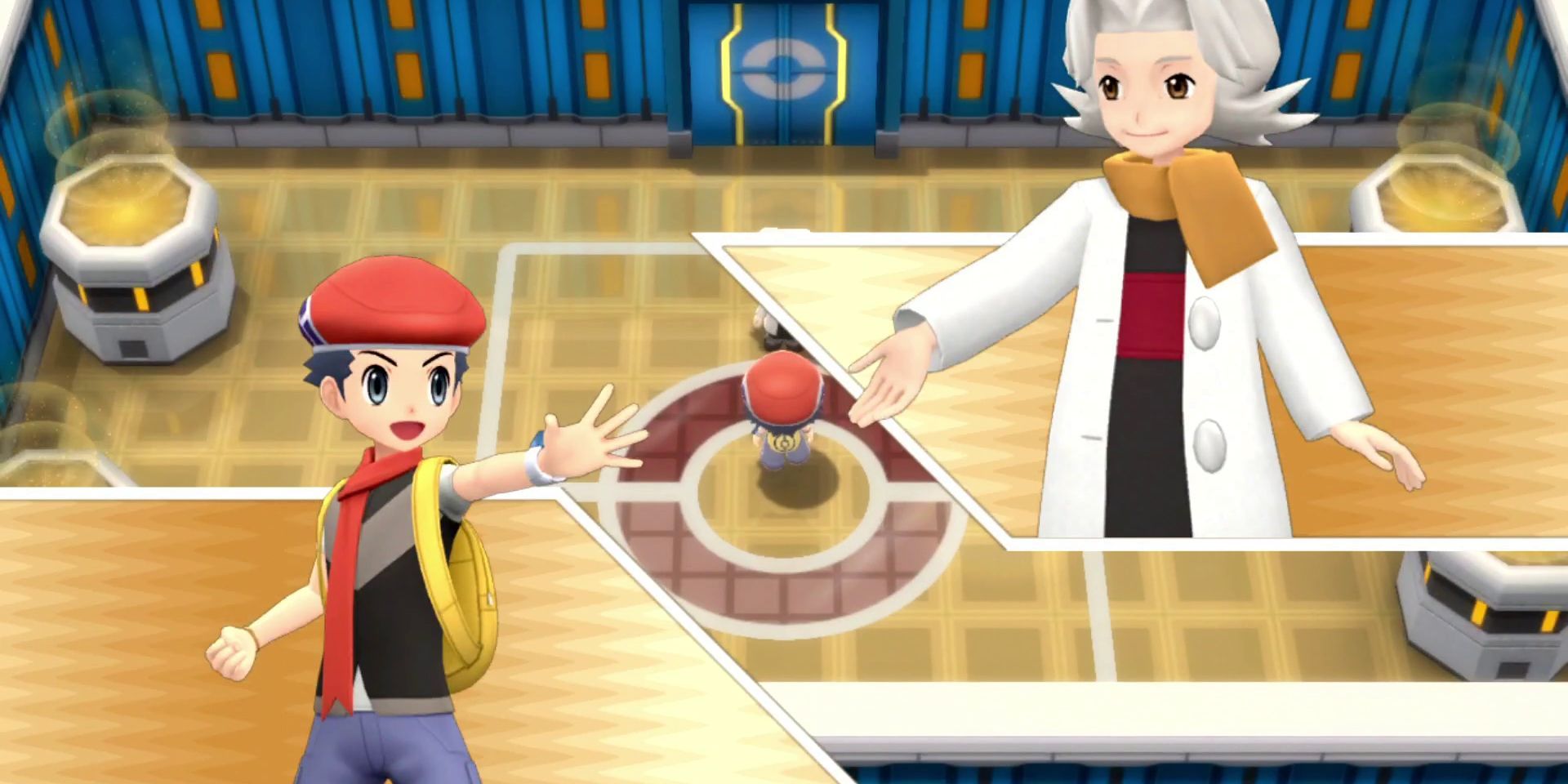 Lucas challenges Bertha in Pokémon BDSP
