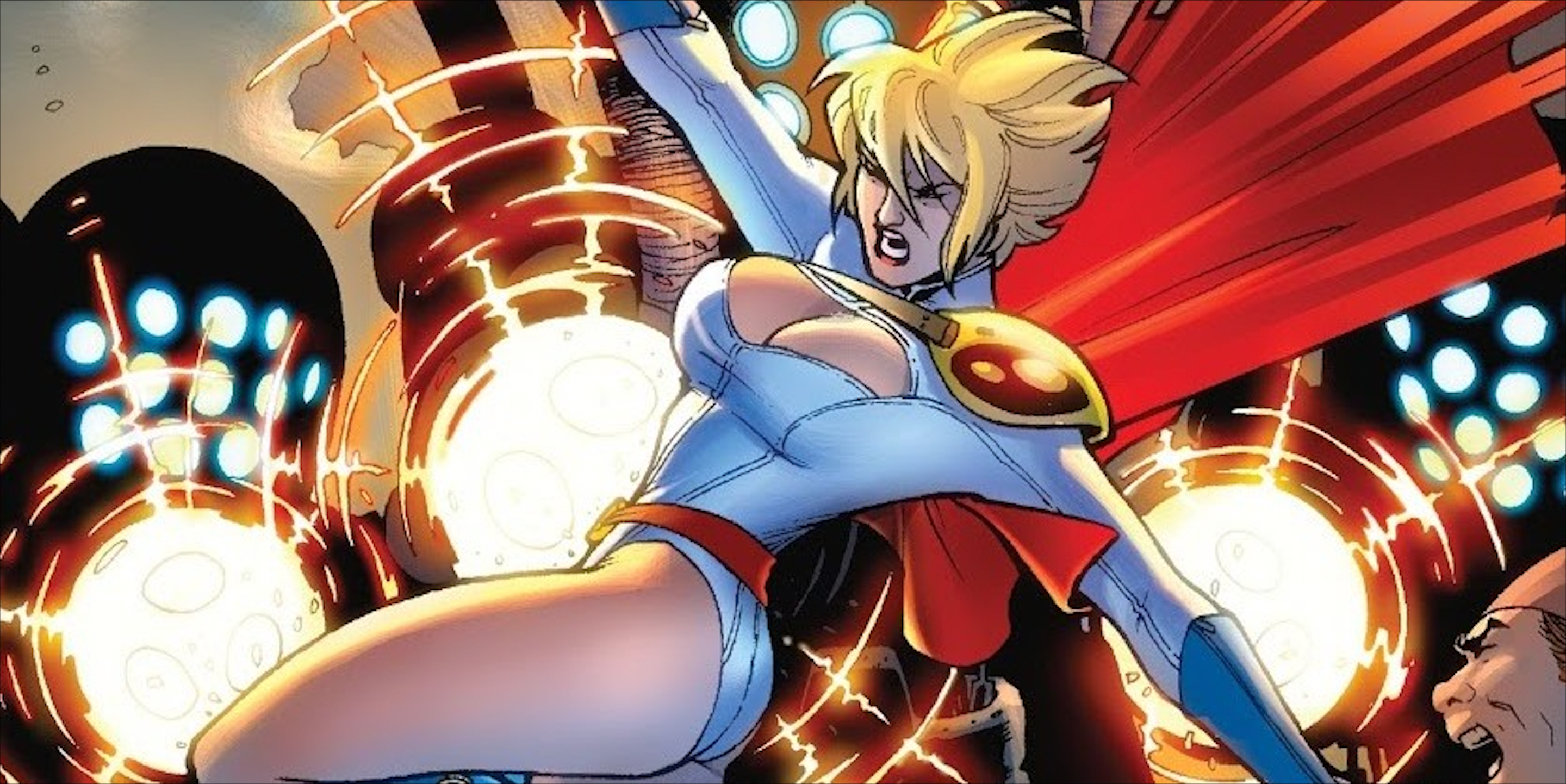 Power girl on a DC Cover 