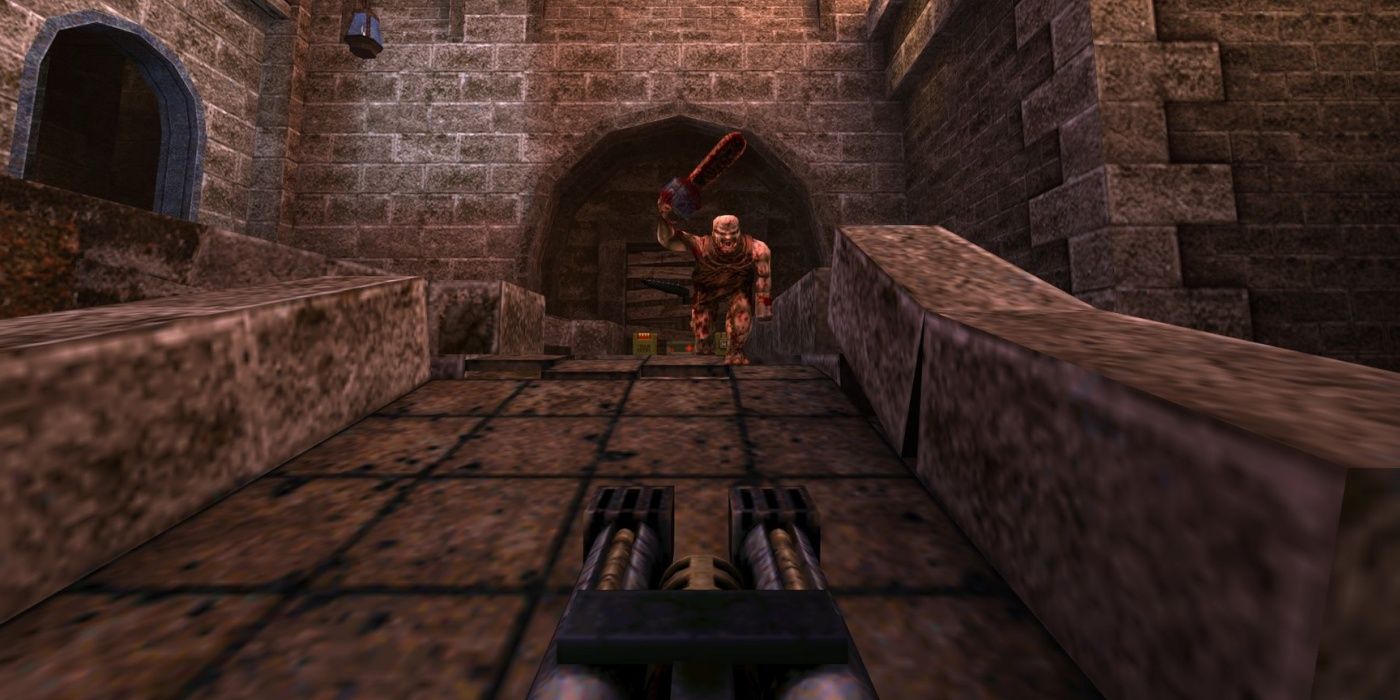 A screenshot from the Quake remaster