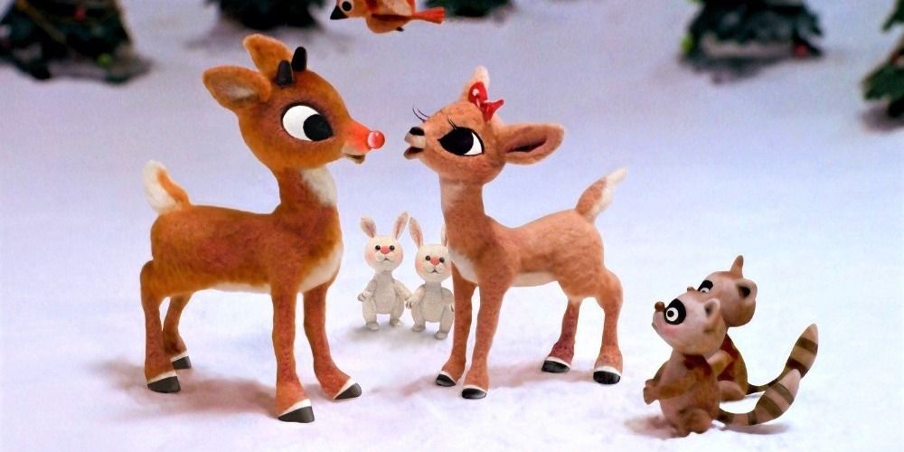 Rudolph, Clarice, and animals in the snow