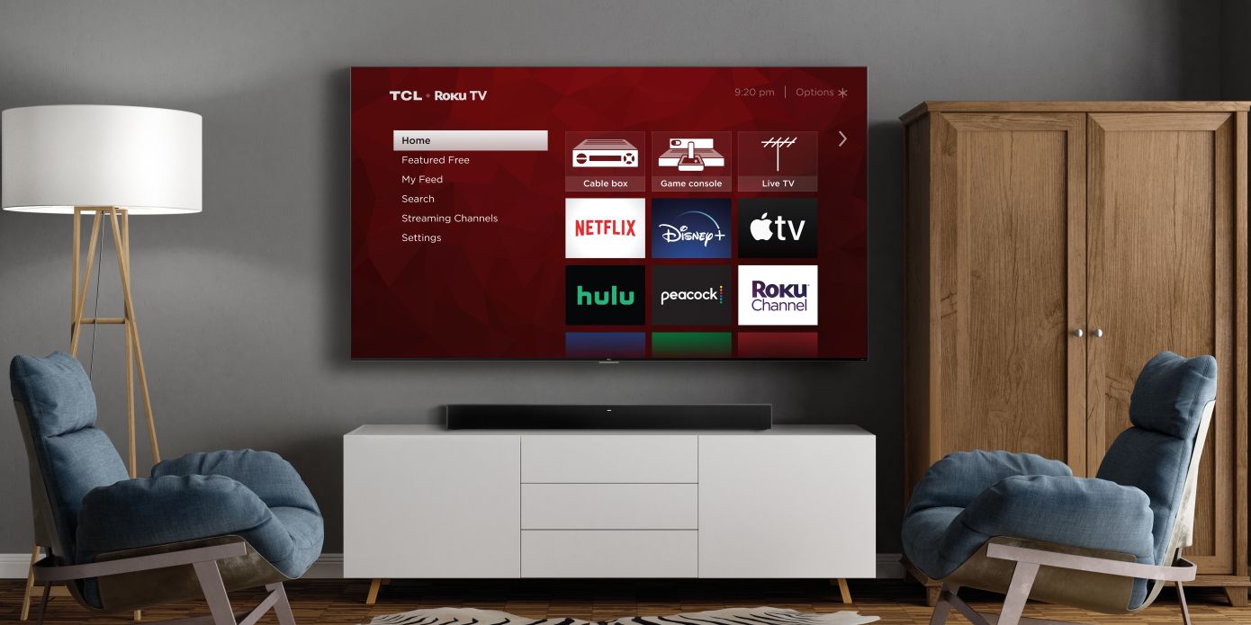 Roku TV in a living room