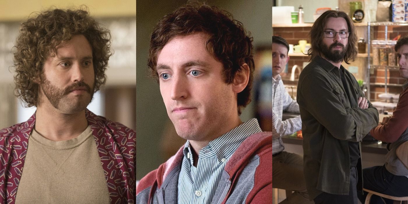 Split image of the Silicon Valley cast.