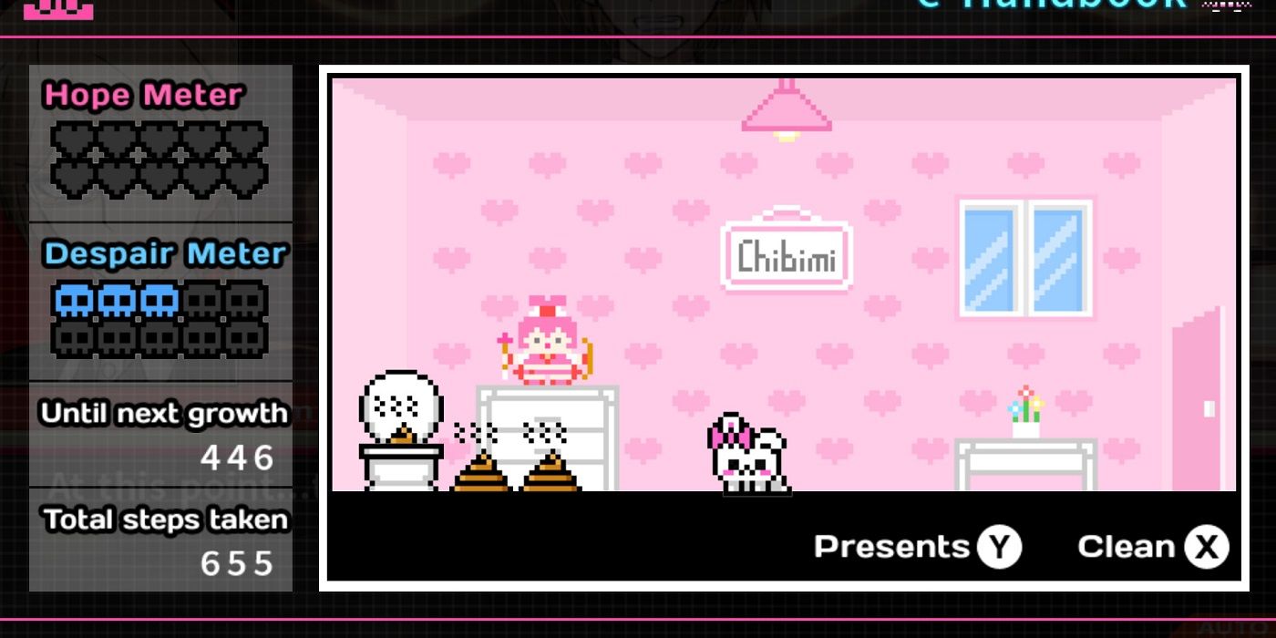 Screenshot from Pets minigame in Danganronpa