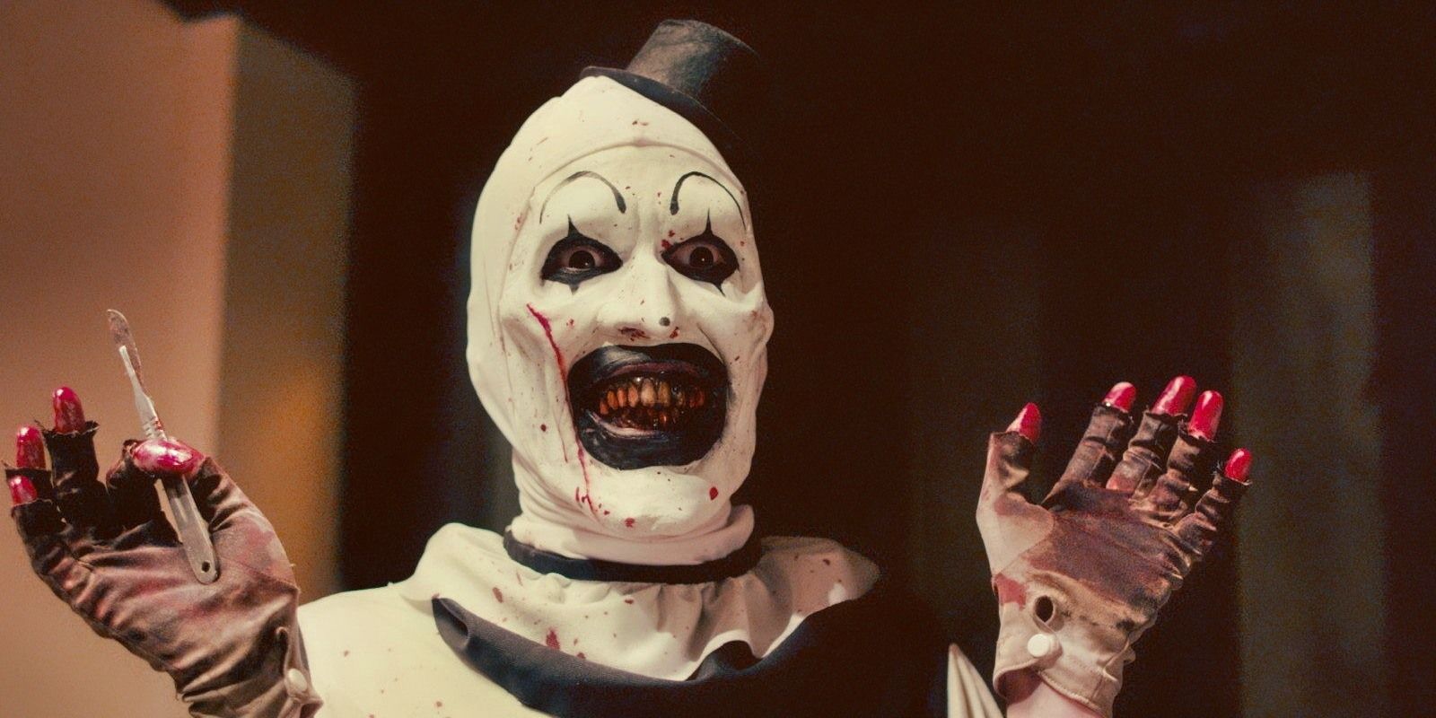 David Howard Thornton as Art the Clown in Terrifier.