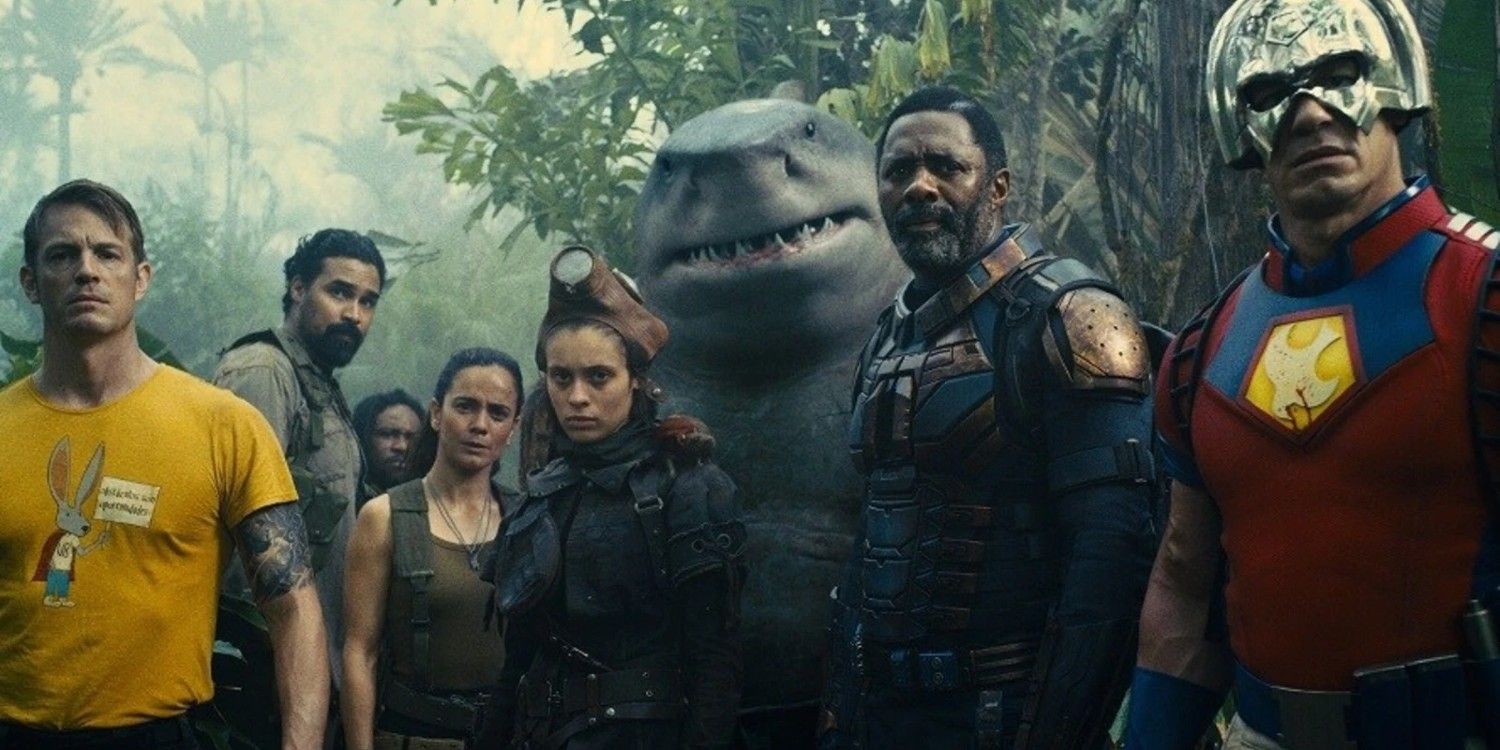 The Suicide Squad together in the jungle