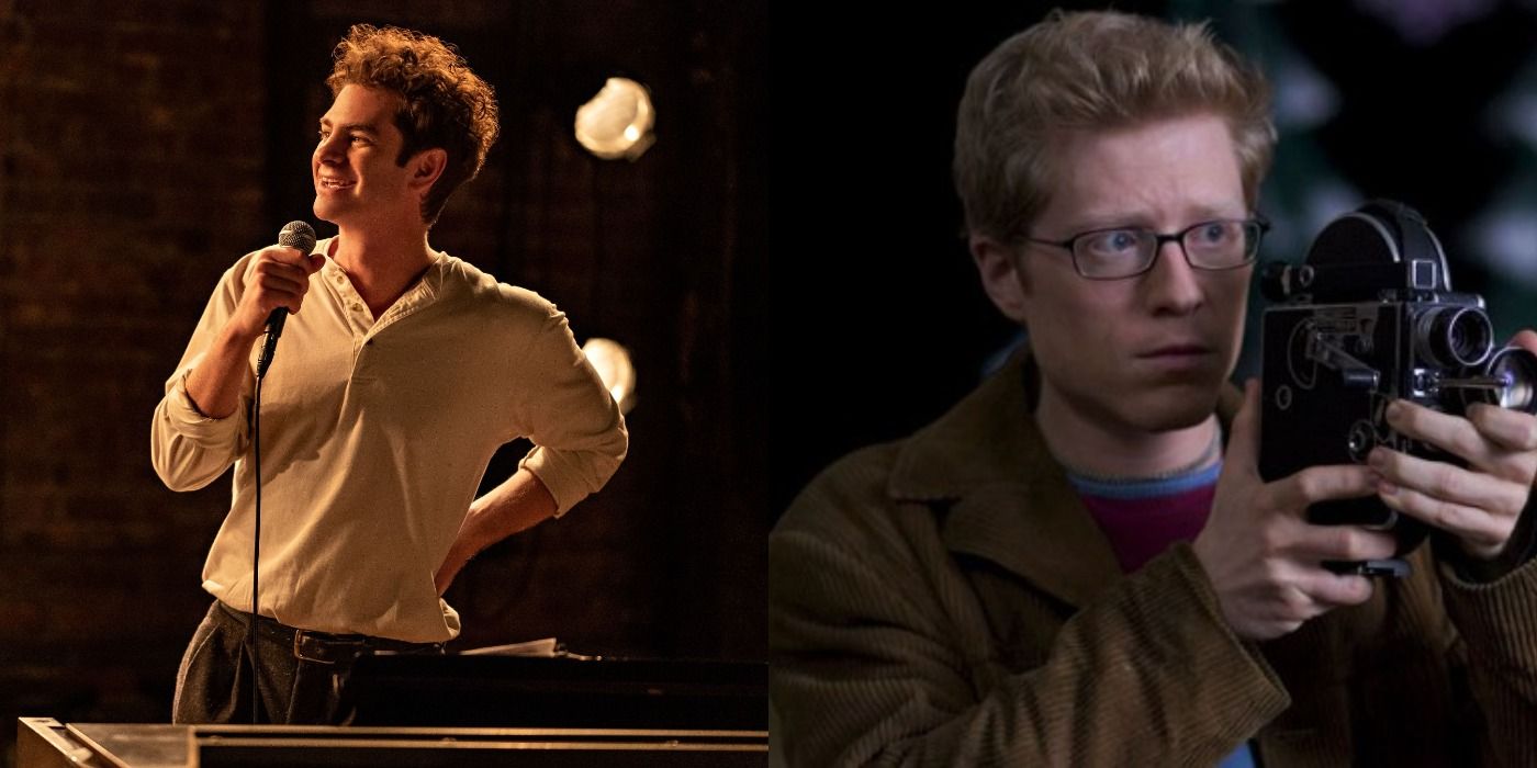 Split image showing Jonathan Larson in tick, tick, BOOM!, and Mark in RENT