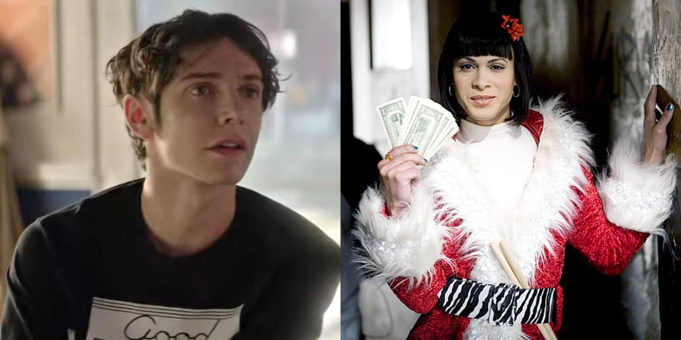 Split image showing Freddy in tick, tick, BOOM!, and Angel in RENT