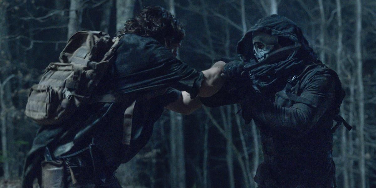 Daryl e Leah brigando em The Walking Dead