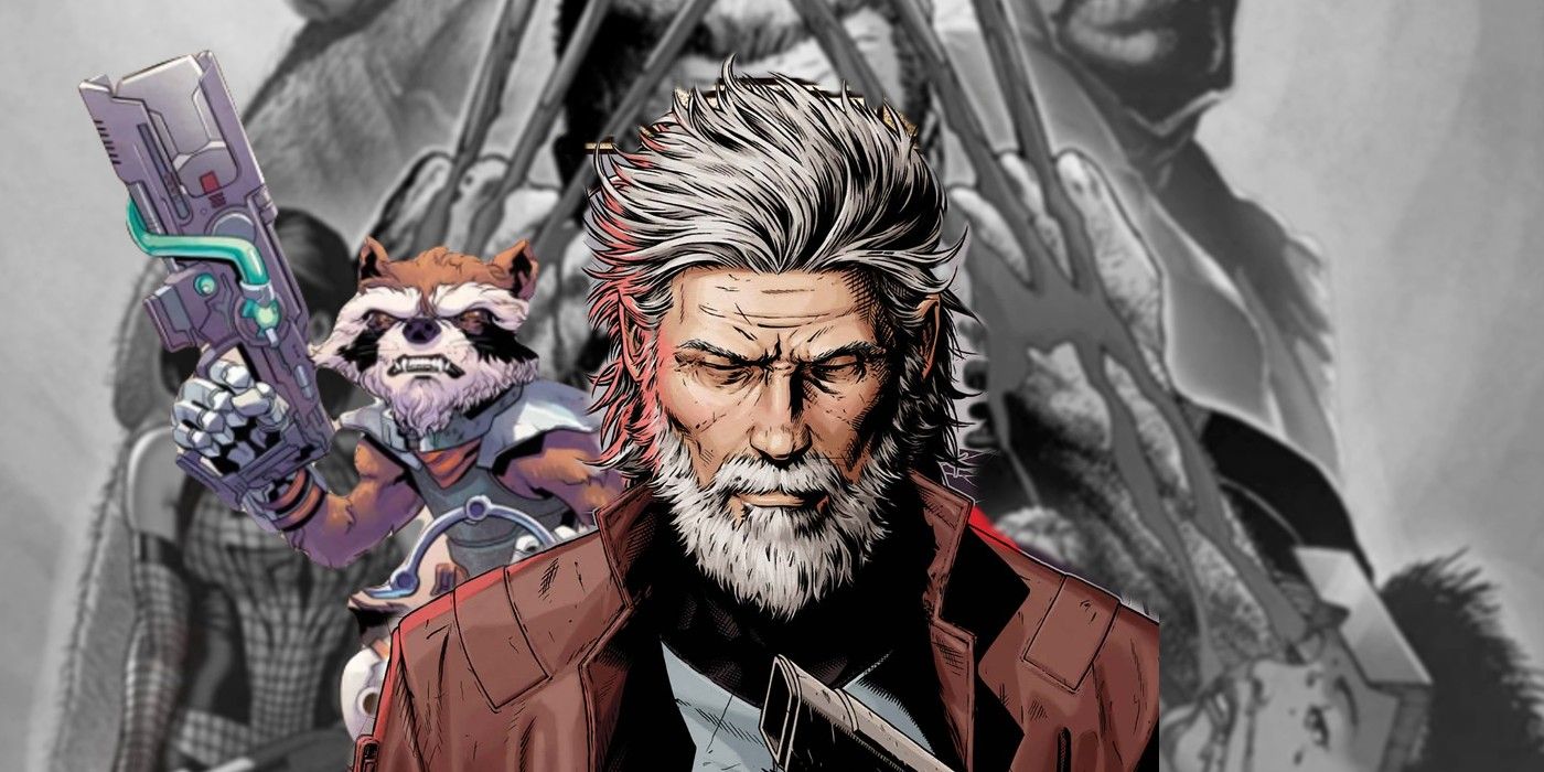 Rocket Raccoon and Peter Quill in front of Old Man Logan