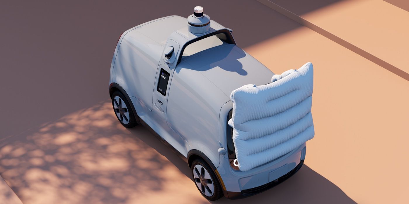 Promotional image of smart delivery vehicle.