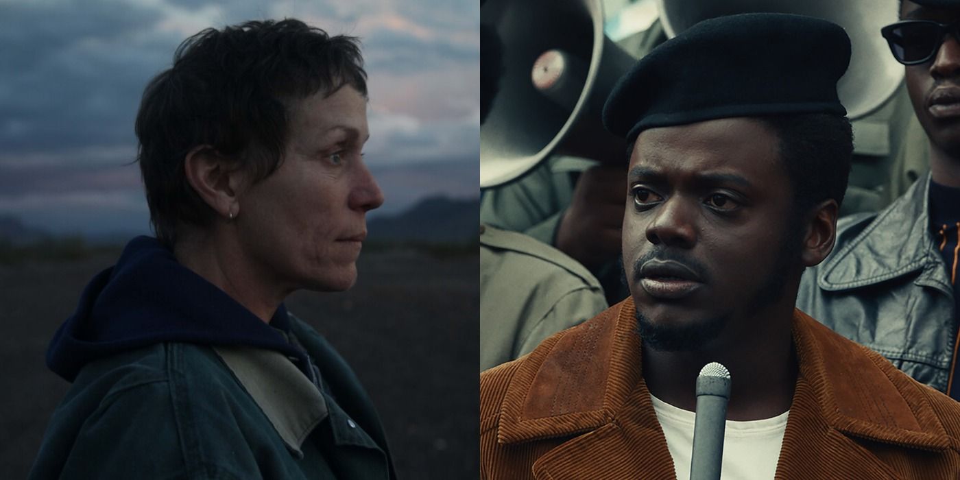Split Image of stills from Nomadland and Judas and the Black Messiah