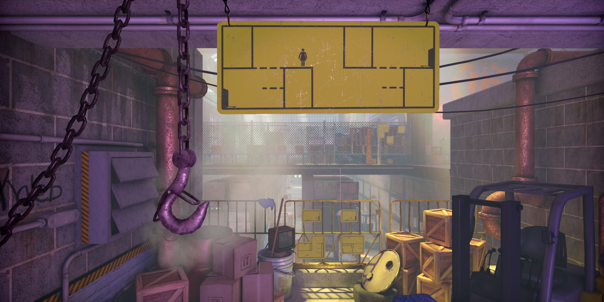 A Puzzle in the Warehouse Level of the Pedestrian
