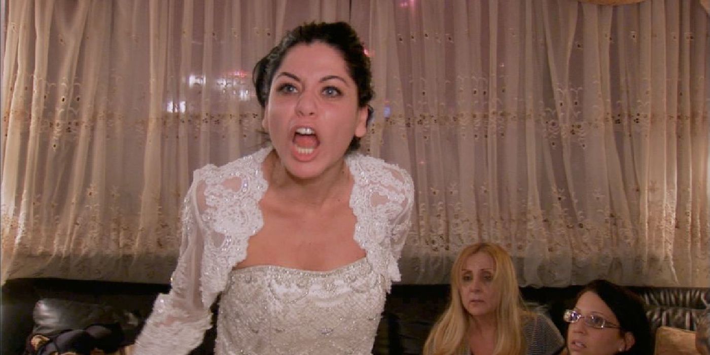 A bride screaming on Bridezillas