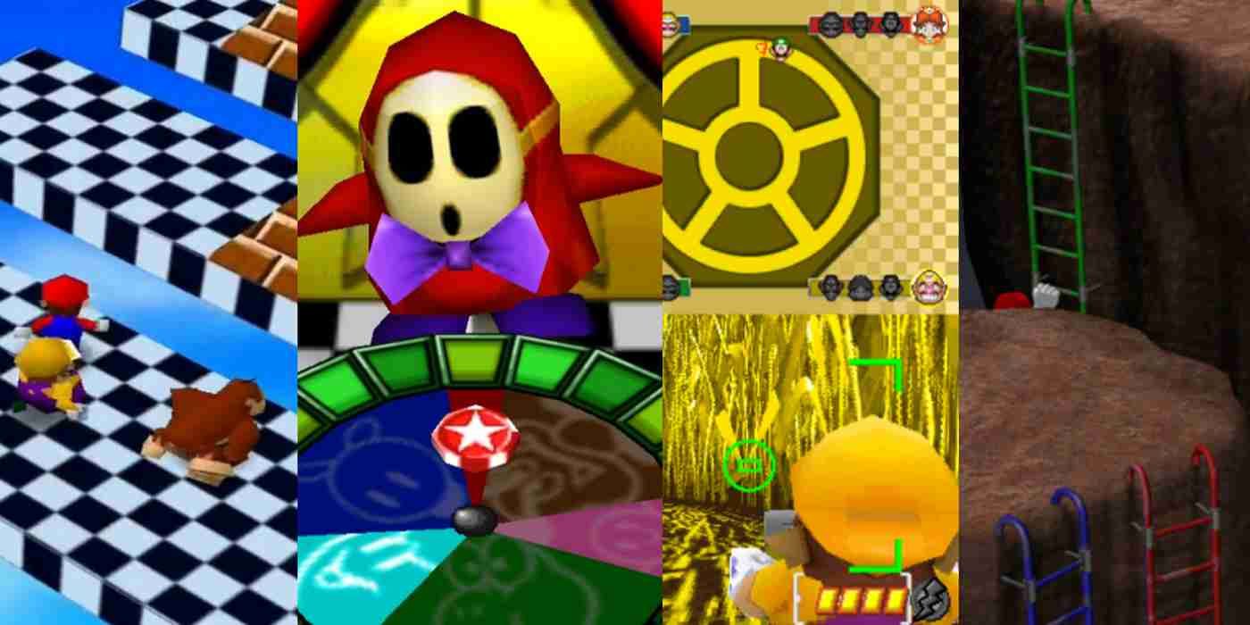Collage of images from Mario Party Minigames.