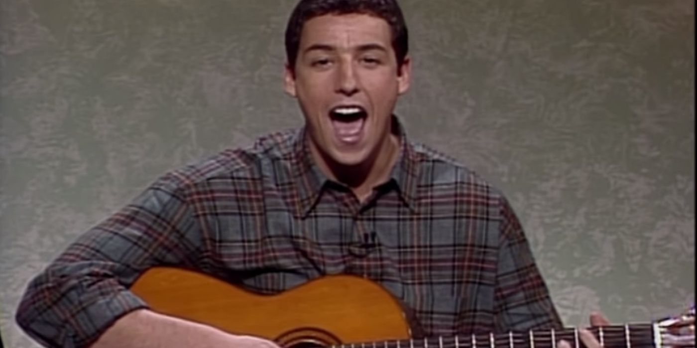 Adam Sandler singing Thanksgiving Song on the guitar in SNL 