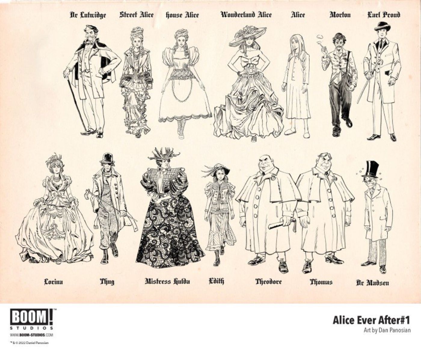 Character sketches for Alice Ever After