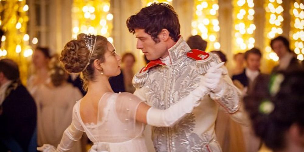 An image of Andrei and Natasha dancing in War & Peace