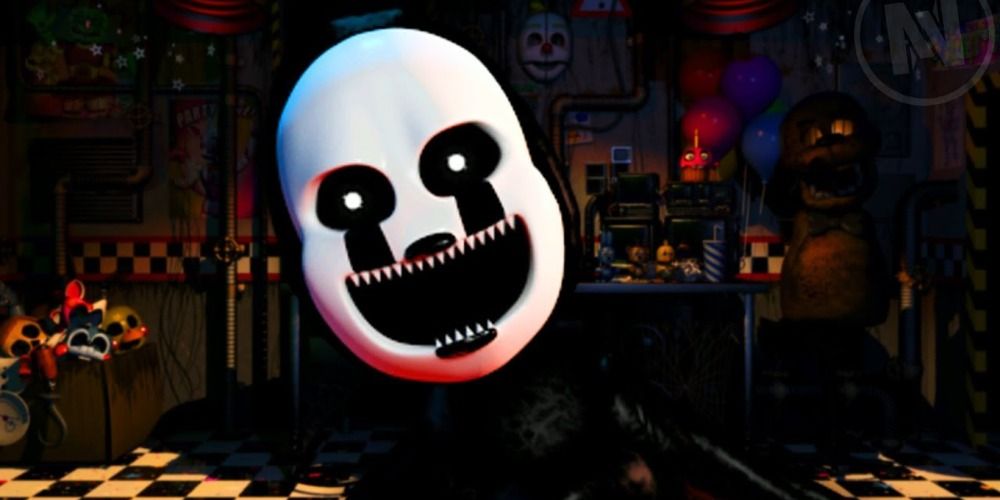 An image of Nightmarionne smiling in Five Nights At Freddy's.