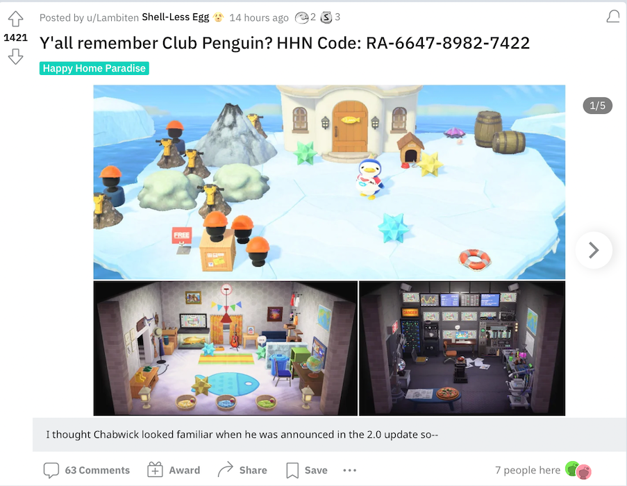 Animal Crossing player recreates nostalgic Club Penguin locations