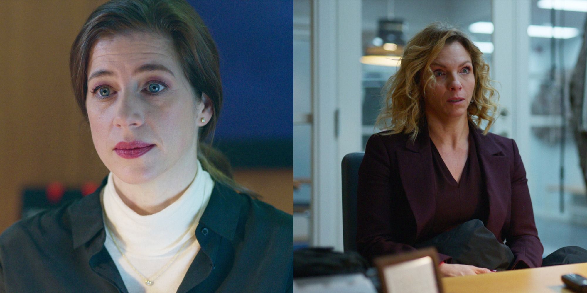 Split image showing Zahra and Maria in Anxious People