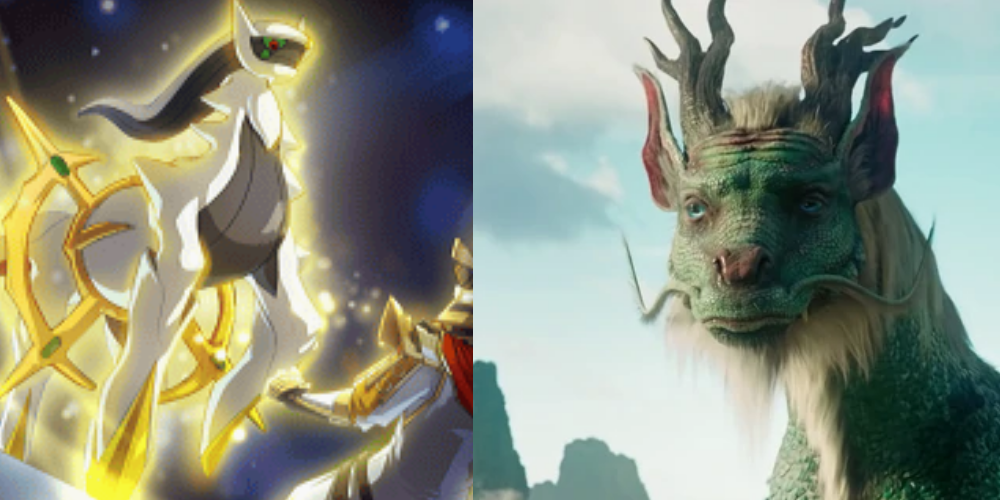 Arceus from Pokemon and Qilin from Shang-Chi