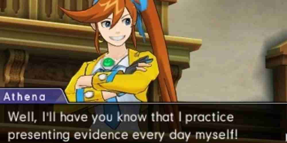 Athena Cykes is in the courtroom in Ace Attorney.