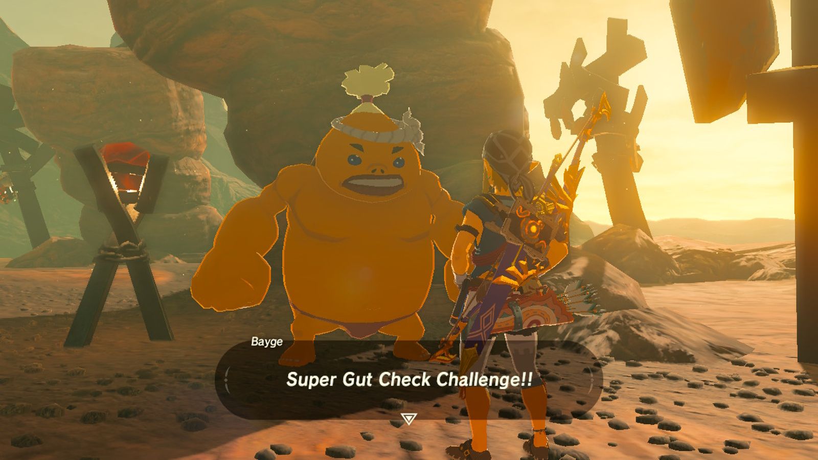 Players can earn as many Rupees as they can grab in BOTW's Super Gut Check Challenge.