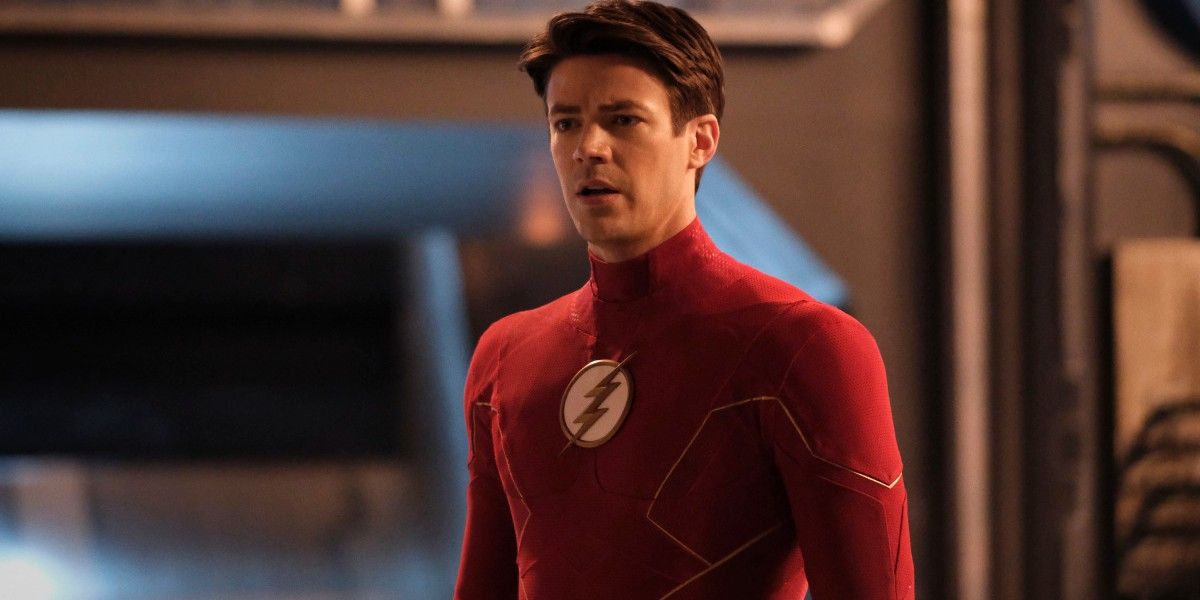 Barry Allen aka the flash stands in awe
