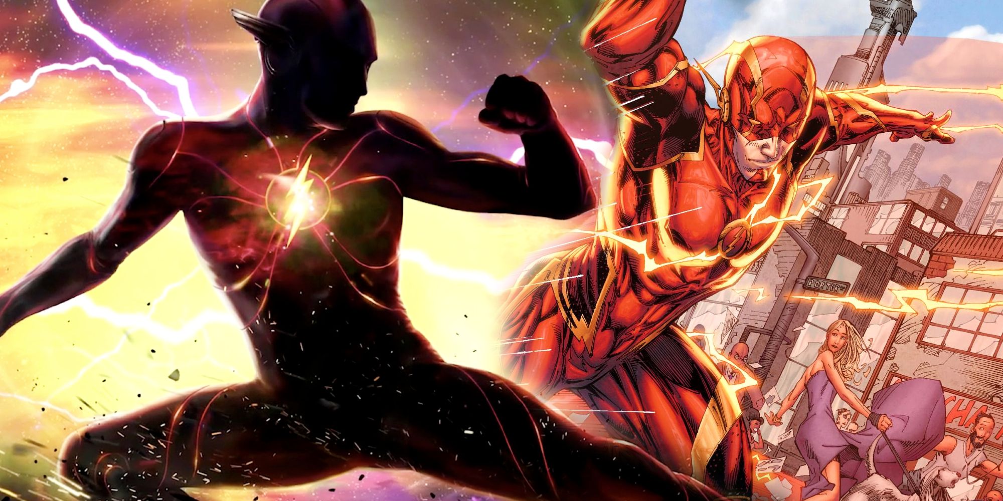 Barry Allen in The Flash Movie and DC Comics