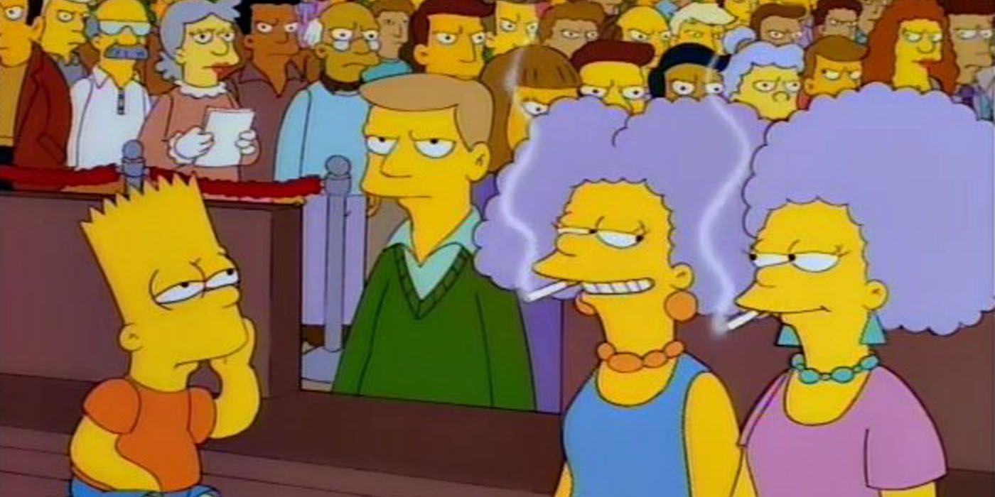 Bart, Patty and Selma in The Simpsons