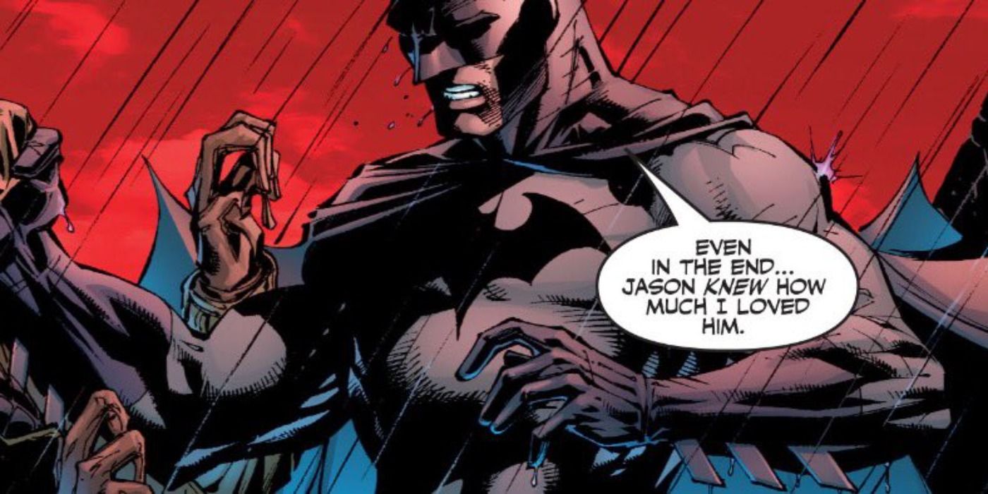 Batman revealing the Jason Todd imposter to be Clayface in Hush