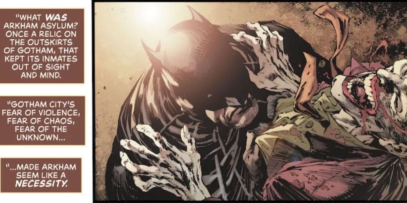 Batman fights the Joker in Arkham Asylum in Detective Comics #1047.
