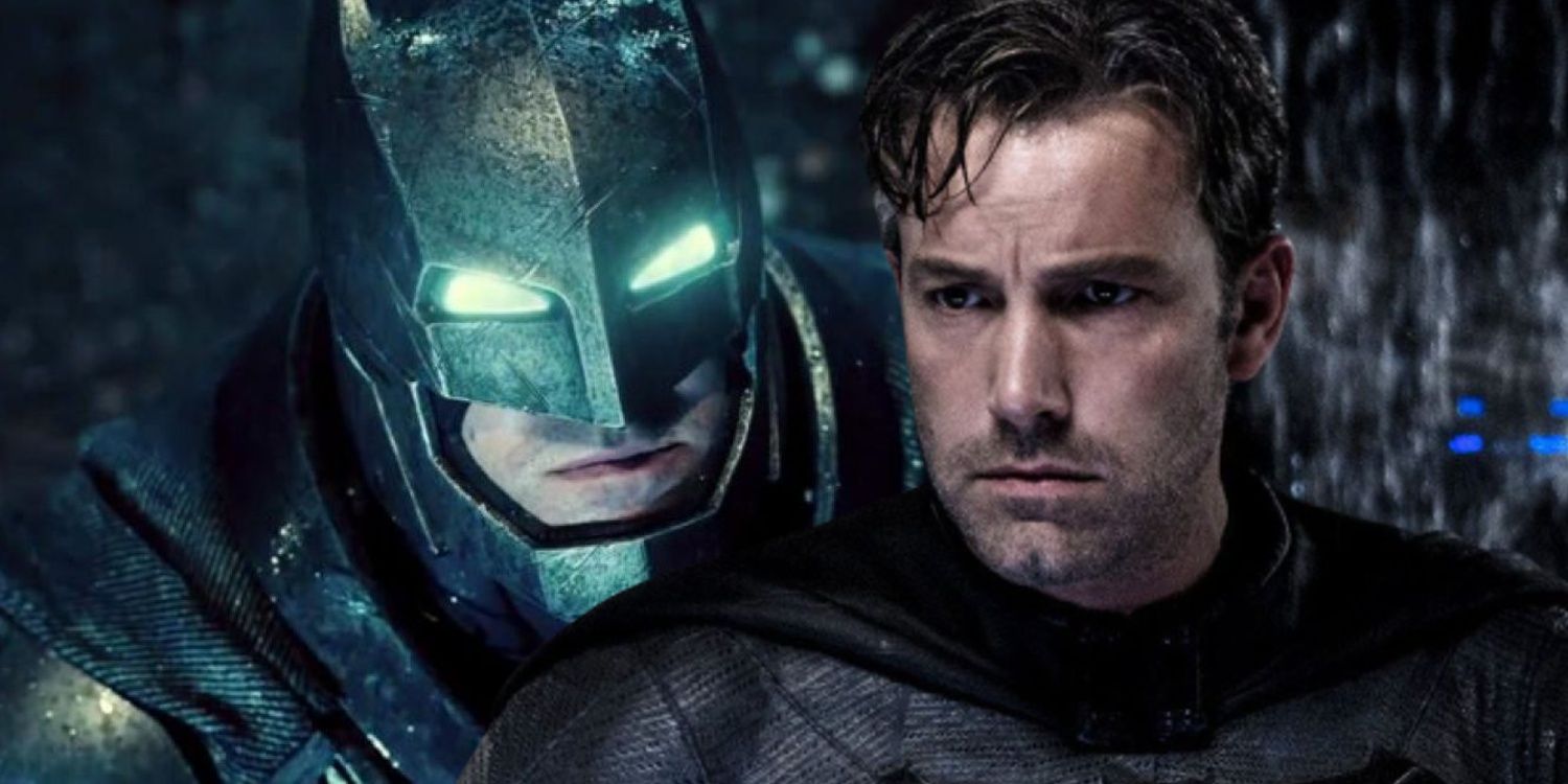 Ben Affleck as Batman both in and out of suit