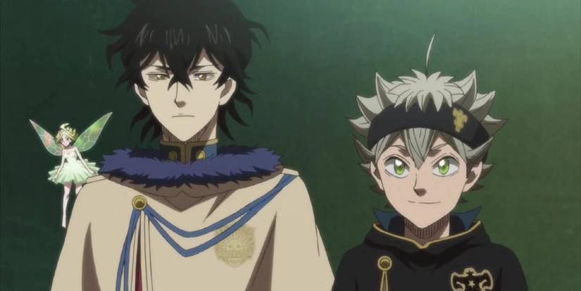 Black Clover Asta and Yuno standing together in the anime