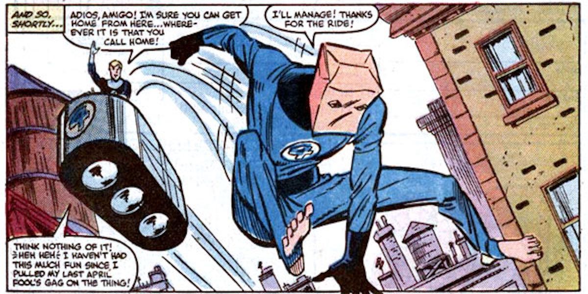 Image of Peter Parker in the Bombastic Bag Man suit
