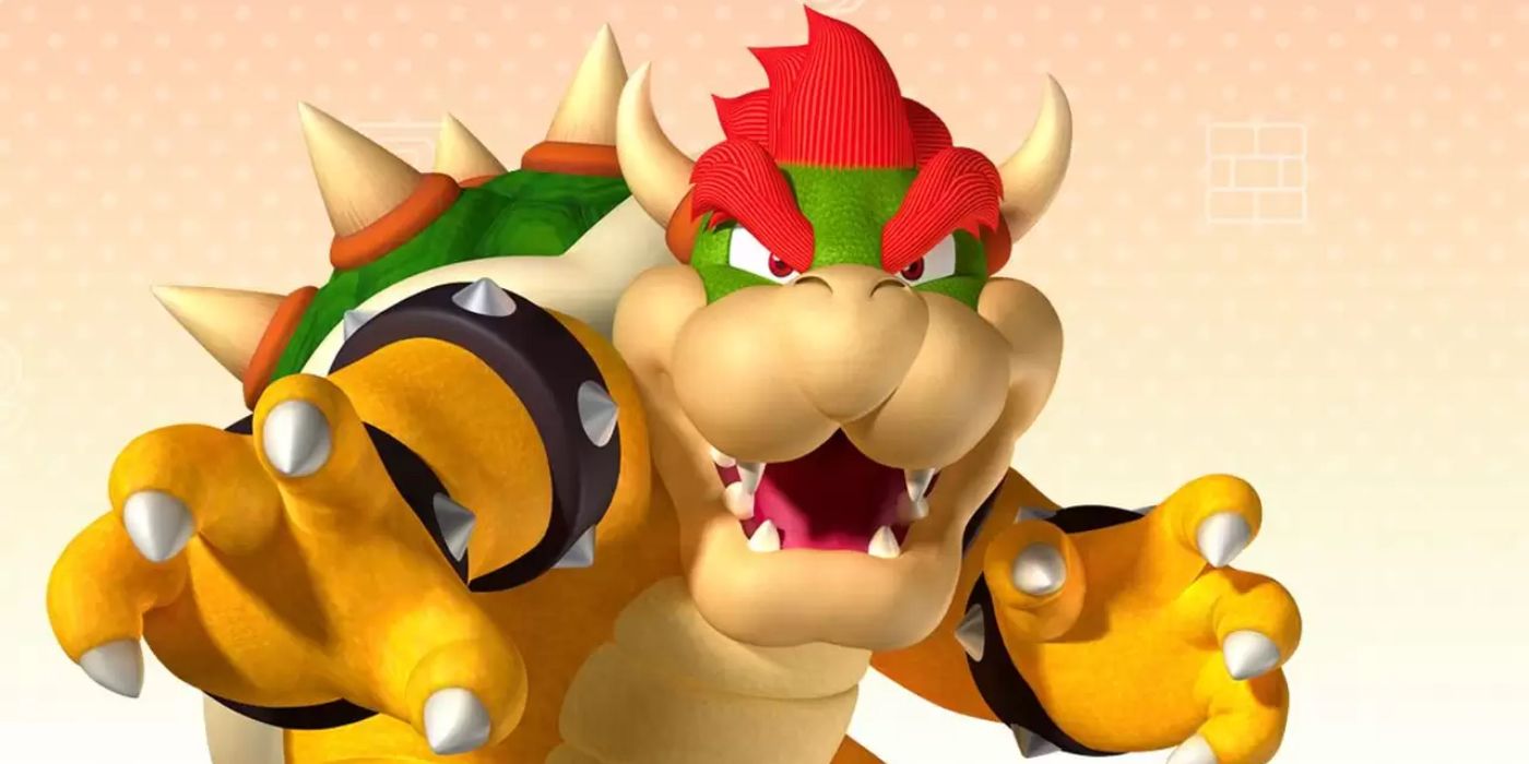 Bowser roars with his claws outstretched
