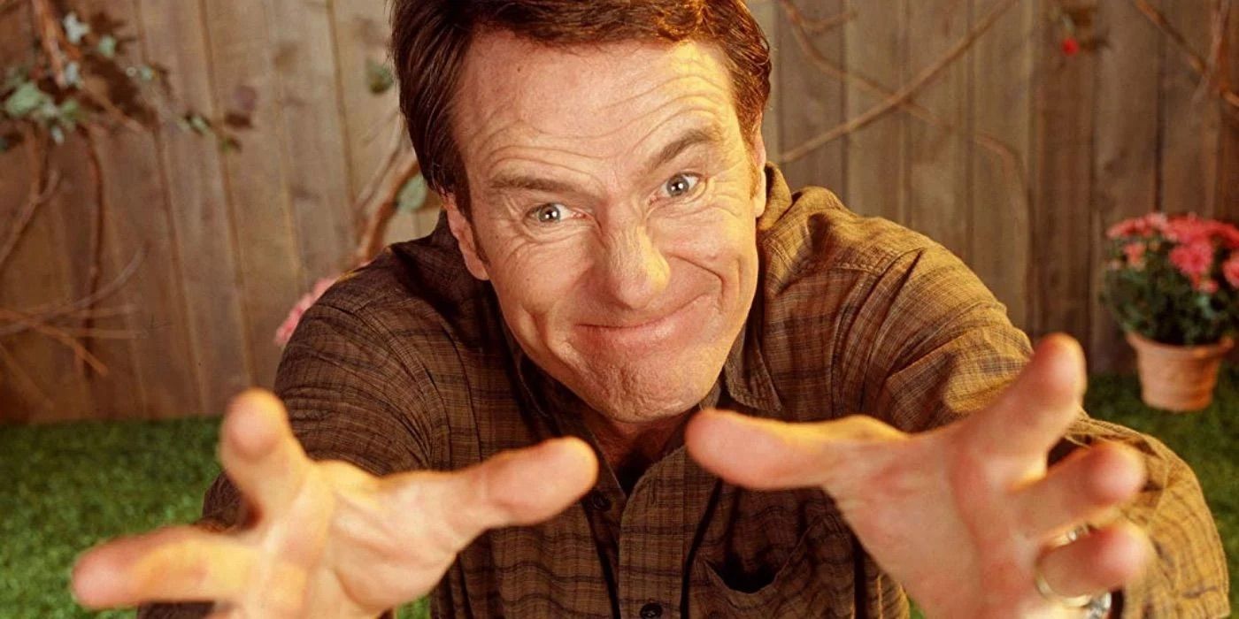 Bryan Cranston reaches out towards the camera in Malcolm in the Middle