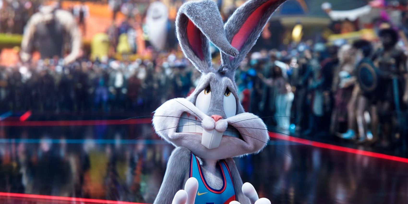 Bugs Bunny on the court In Space Jam: New Legacy