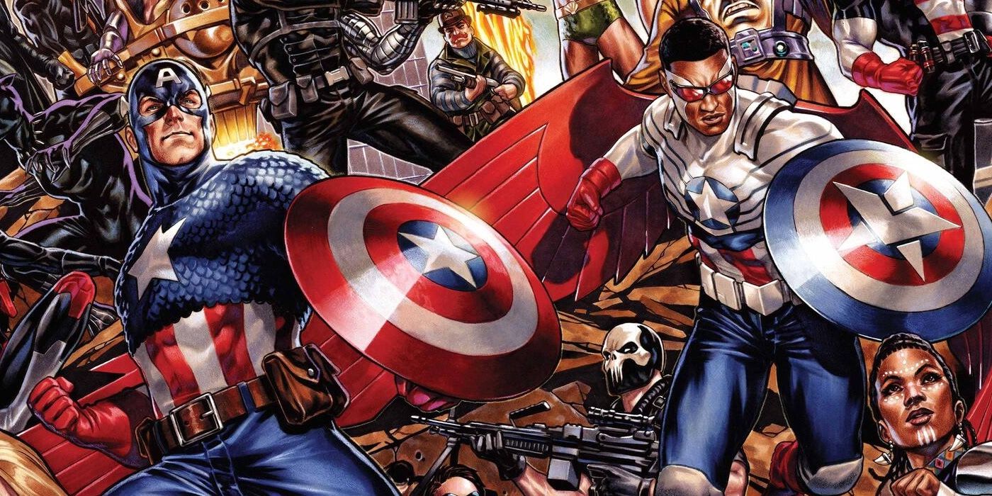 Captain America both Steve Rogers and Sam Wilson