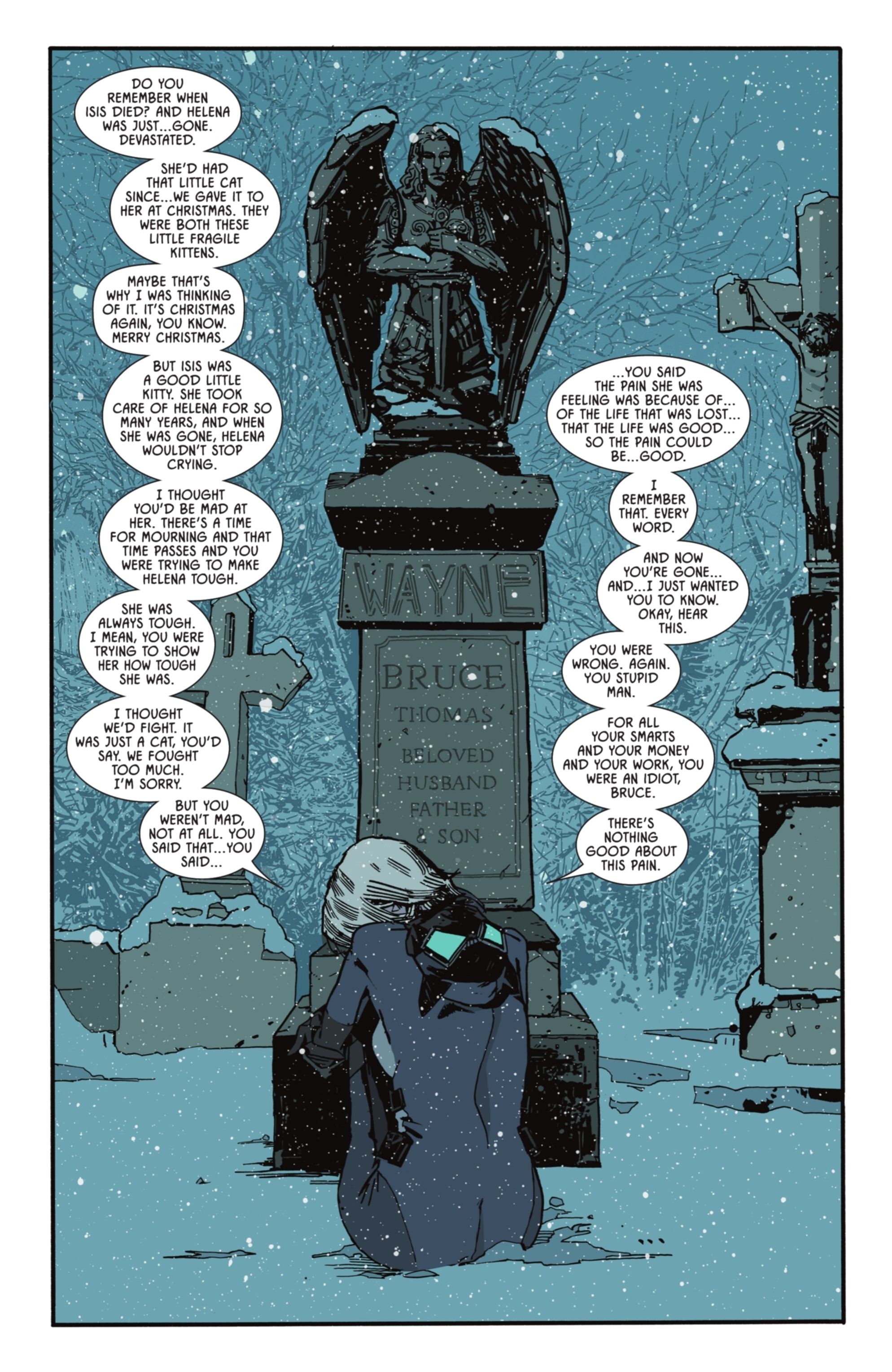Catwoman at Batman Grave DC Comics