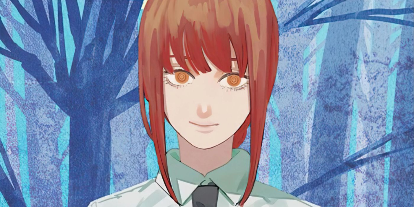 Makima smiling softly in Chainsaw Man.