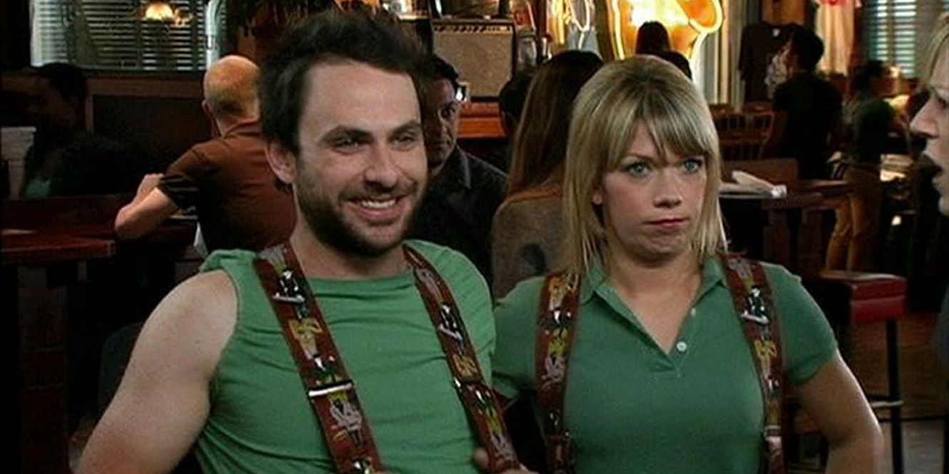 Charlie and the Waitress working in a bar in It's Always Sunny