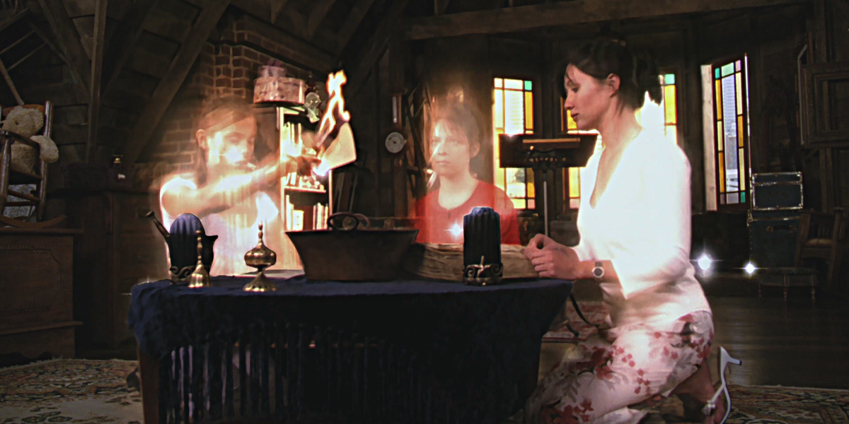 The Halliwell sisters casting a spell in &quot;Morality Bites&quot;