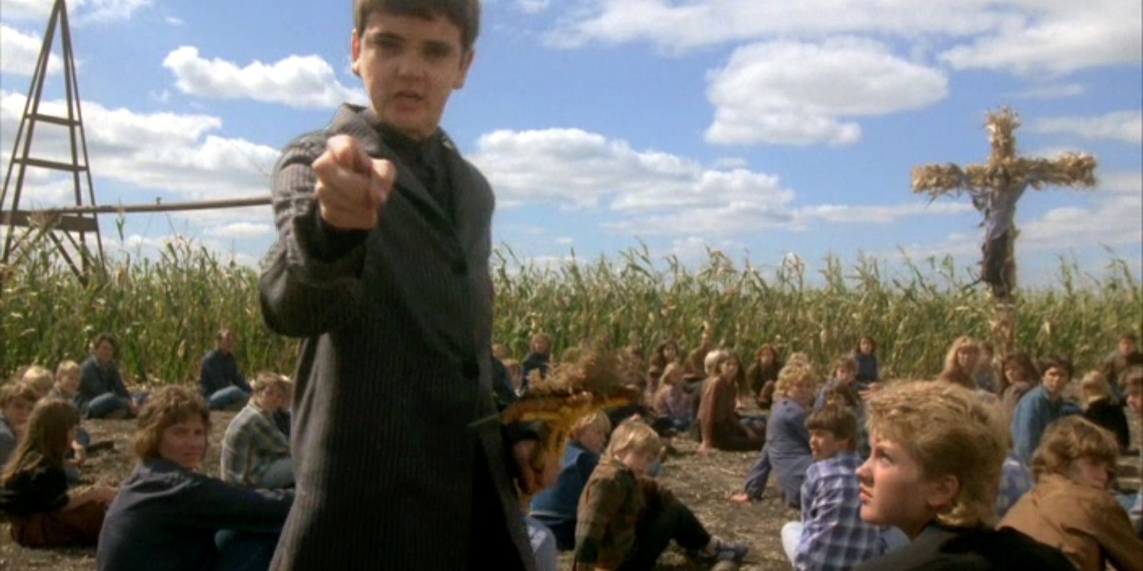 A still from the 1984 Stephen King movie Children of the Corn.