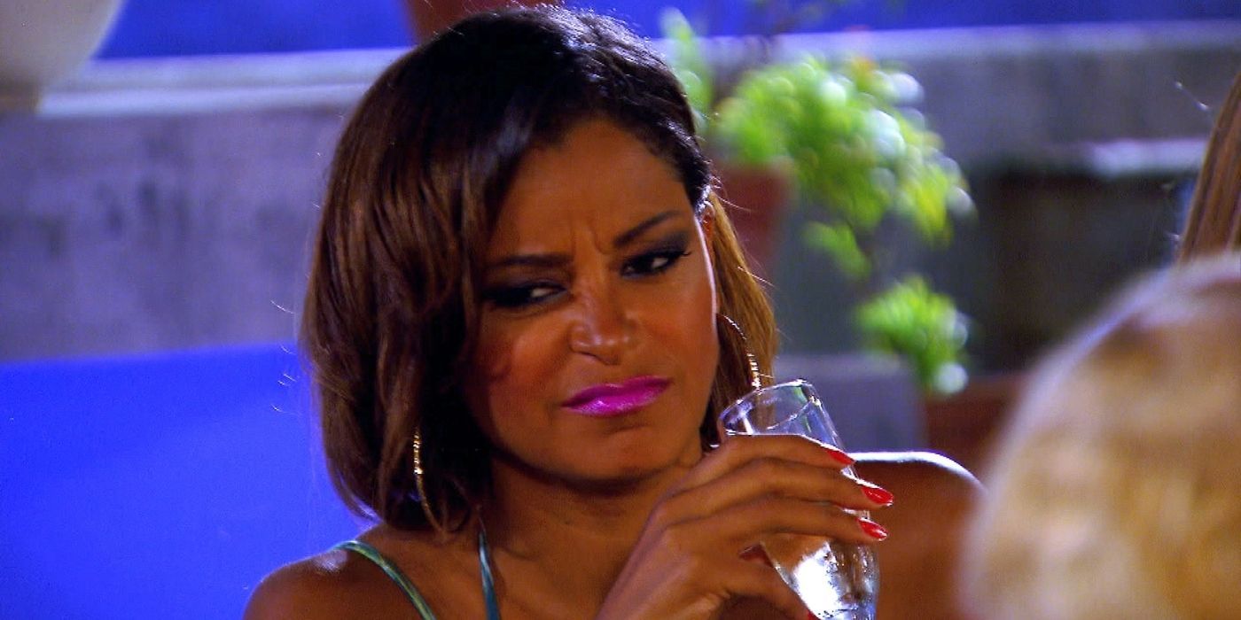 Claudia looking grossed out at dinner in season 7 on RHOA