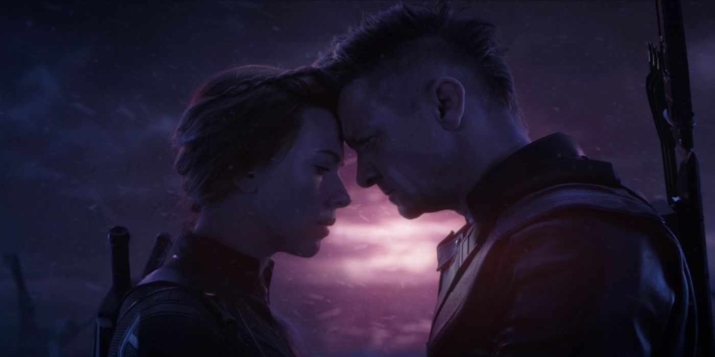 Clint Barton and Natasha Romanoff in Avengers Endgame