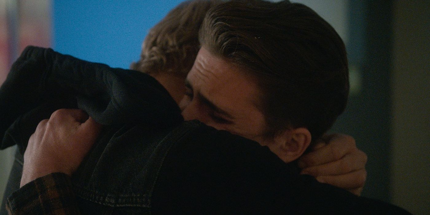 Johnny hugs Robby in Cobra Kai
