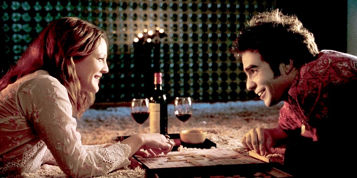 Sam Rockwell and Drew Barrymore in George Clooney’s Confessions of a Dangerous Mind.